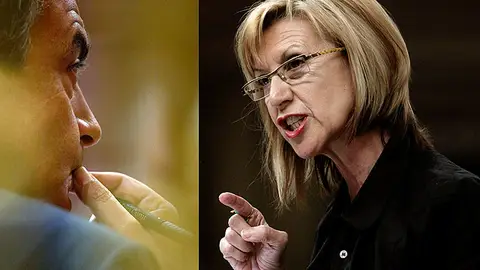 Duro cara a cara entre Rosa Díez y Zapatero Duro cara a cara entre Rosa Díez y Zapatero