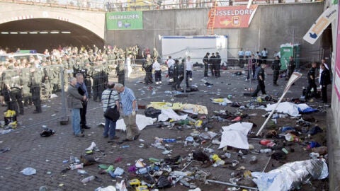 El t&uacute;nel del recinto de la 'Love Parade'