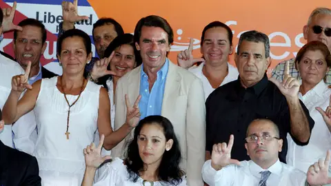 Aznar durante el acto en la FAES Aznar durante el acto en la FAES