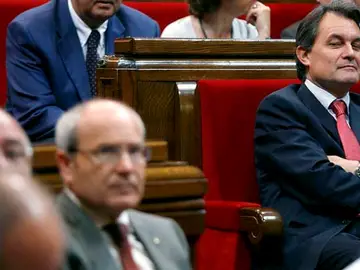 Artur Mas observa a Montilla Artur Mas observa a Montilla