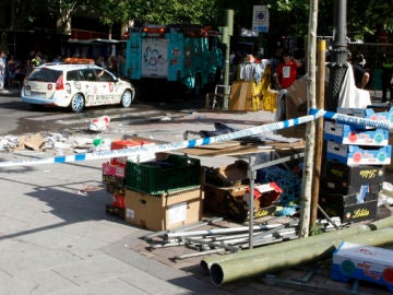 Accidente en el rastro de Madrid