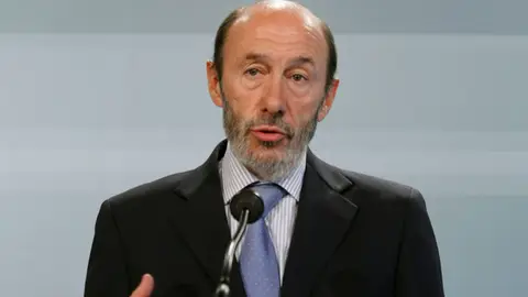 Rubalcaba ante la detención del etarra Rubalcaba ante la detención del etarra