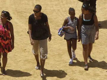 Las Obama, en la plaza de toros de Ronda Las Obama, en la plaza de toros de Ronda