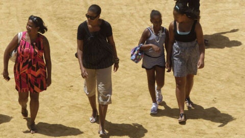Las Obama, en la plaza de toros de Ronda