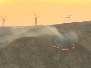 Incendio activo en Falces