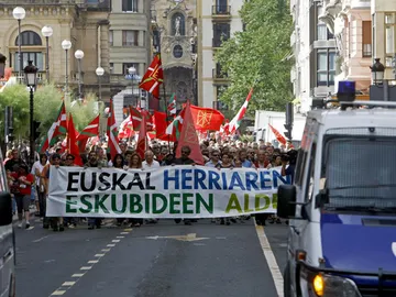 Manisfestación abertzale en San Sebastián Manisfestación abertzale en San Sebastián