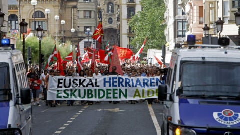 Manisfestaci&oacute;n abertzale en San Sebasti&aacute;n