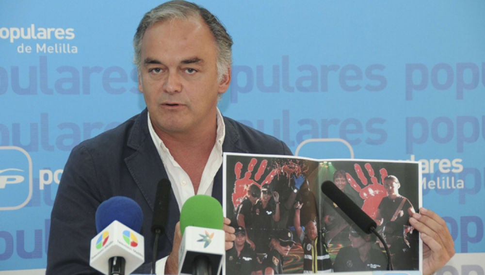 González Pons en su comparecencia en Melilla