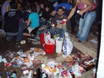 Botellón en la calle