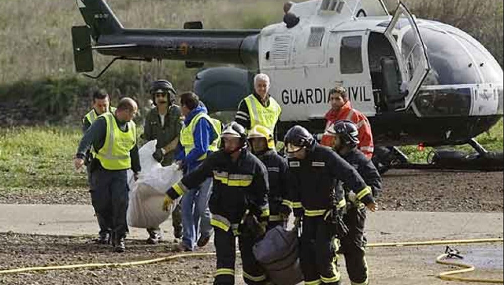 Los cuerpos de los excursionistas