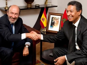 Rubalcaba con Cherkaui Rubalcaba con Cherkaui