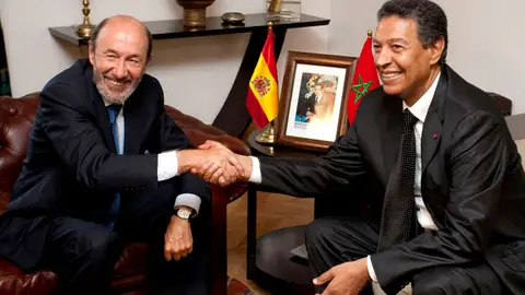 Rubalcaba con Cherkaui Rubalcaba con Cherkaui