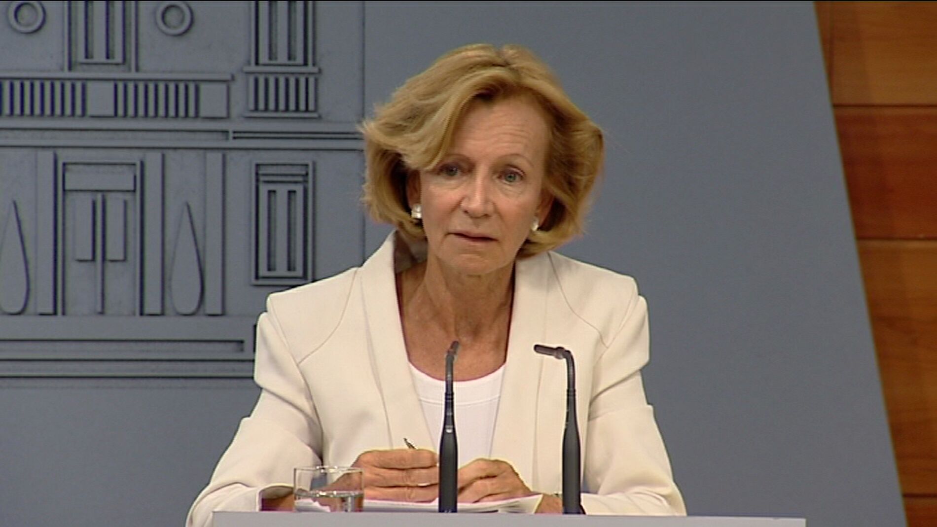 La Ministra de Econom&iacute;a Elena Salgado