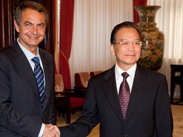 Zapatero con el primer ministro chino