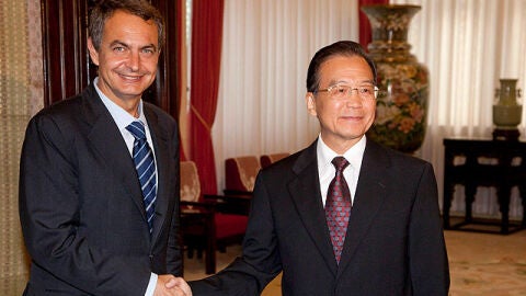 Zapatero con el primer ministro chino