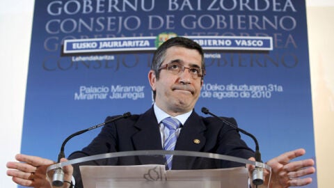 Patxi L&oacute;pez tras presidir el Consejo del Gobierno Vasco