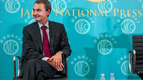 Zapatero, ante la prensa en Jap&oacute;n