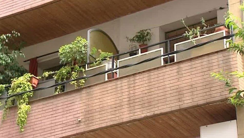 El balcón de la vivienda de l'Hospitalet