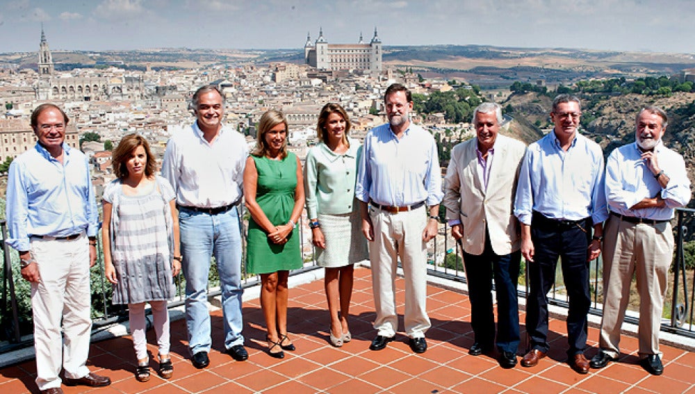 Mariano Rajoy se reúne con la directiva del PP en Toledo