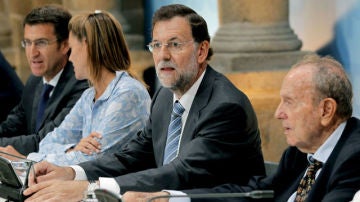 Rajoy, reunido con la cúpula del PP