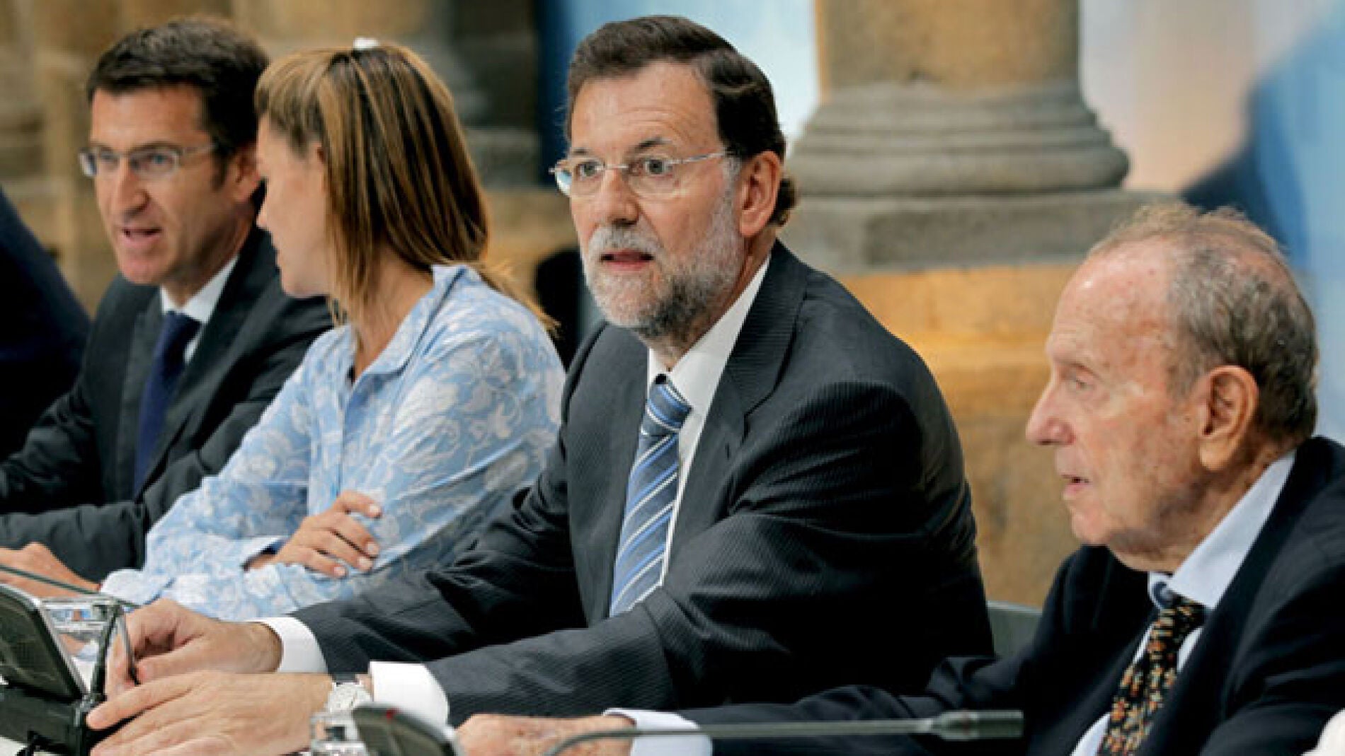 Rajoy, reunido con la c&uacute;pula del PP
