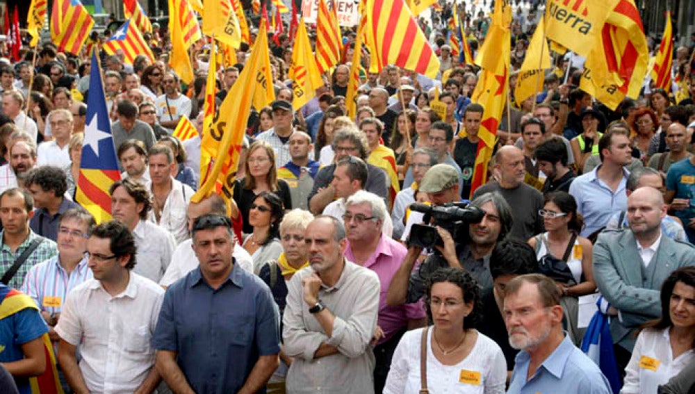 Manifestación independentista en Cataluña