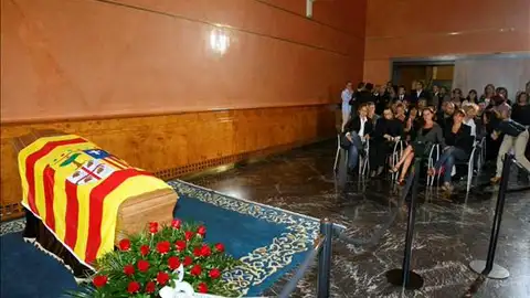 La capilla ardiente de José Antonio Labordeta La capilla ardiente de José Antonio Labordeta