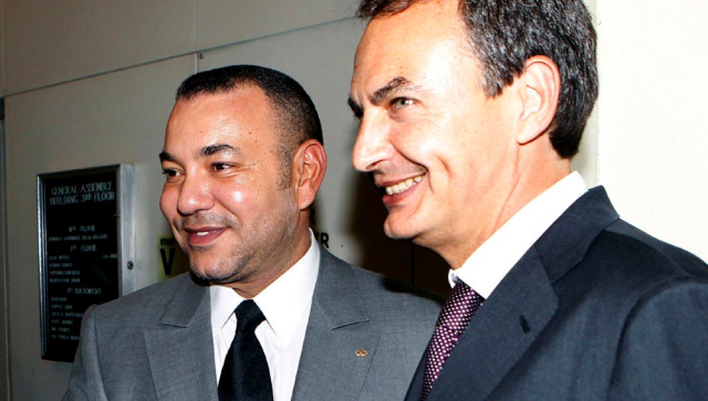 Zapatero y Mohamed VI en Nueva York