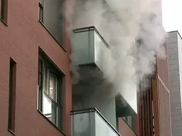 Rescate en un incendio en Bilbao Rescate en un incendio en Bilbao