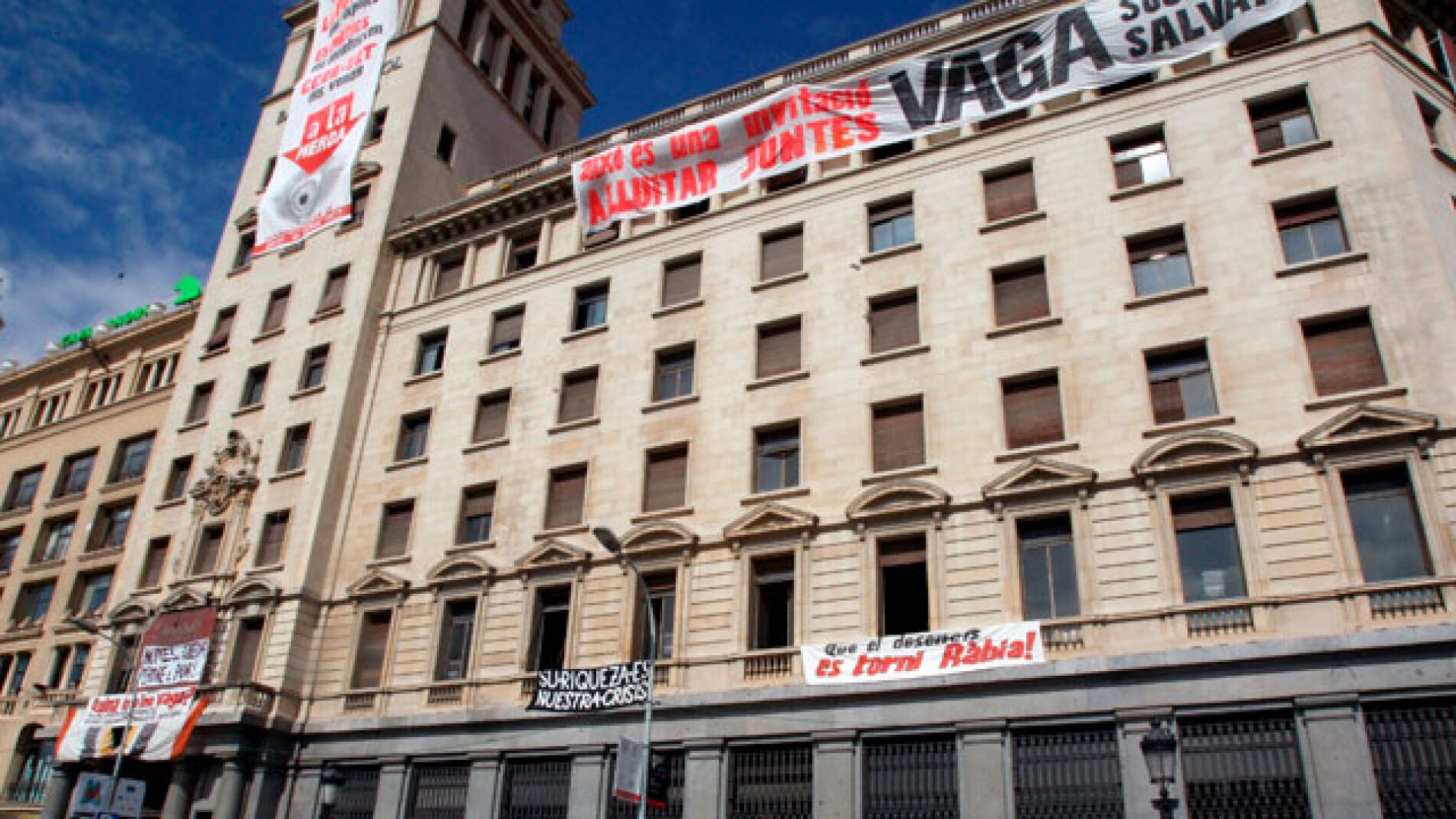 Okupas en el Banco de Cr&eacute;dito de Barcelona