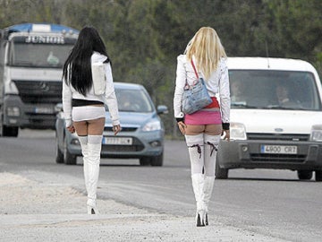 Foto de archivo de 2 prostitutas