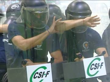 Simulacro de la policía de Zaragoza