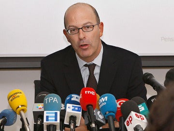 Pablo Vázquez, durante la presentación de un Manifiesto para la reforma de las pensiones.