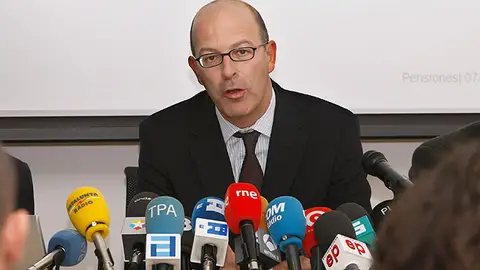 Pablo Vázquez, durante la presentación de un Manifiesto para la reforma de las pensiones. Pablo Vázquez, durante la presentación de un Manifiesto para la reforma de las pensiones.