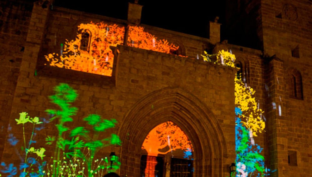 La iglesia de Santa María en Cáceres