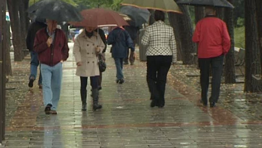 Intensas lluvias en Madrid