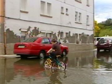 Calles inundadas en Betanzos