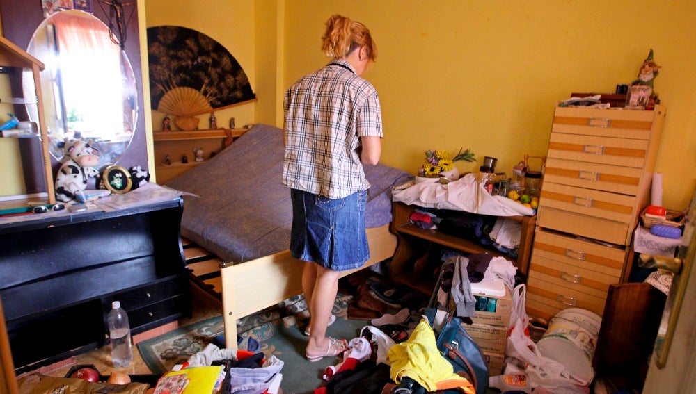 Interior de la vivienda de la pareja rumana