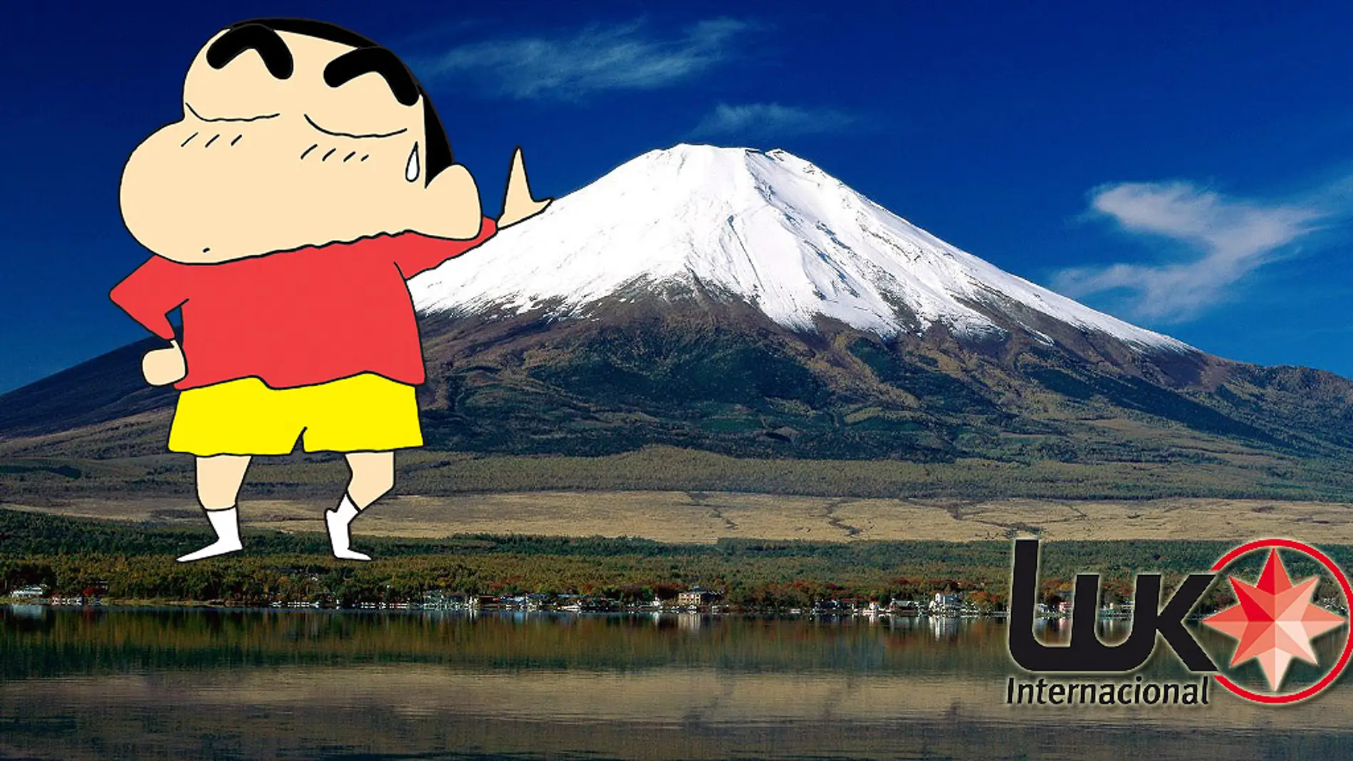 Shin Chan en el monte Fuji