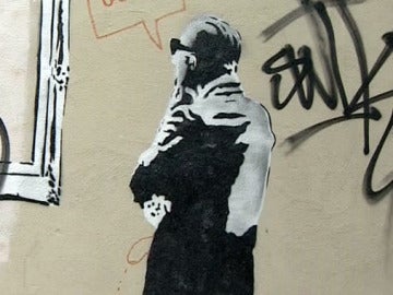 Aparece en San Sebastián un posible grafiti de Bansky