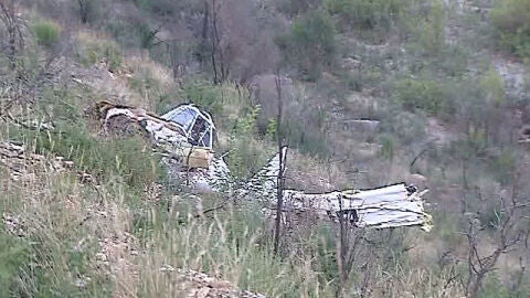 La avioneta accidentada