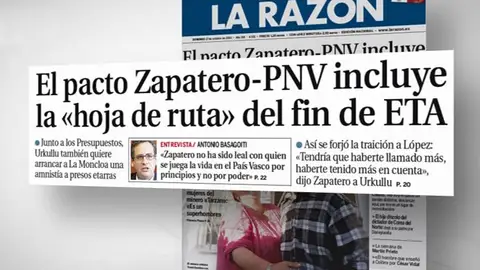 El pacto Zapatero-PNV incluye la 'hoja de ruta' del fin de ETA El pacto Zapatero-PNV incluye la 'hoja de ruta' del fin de ETA