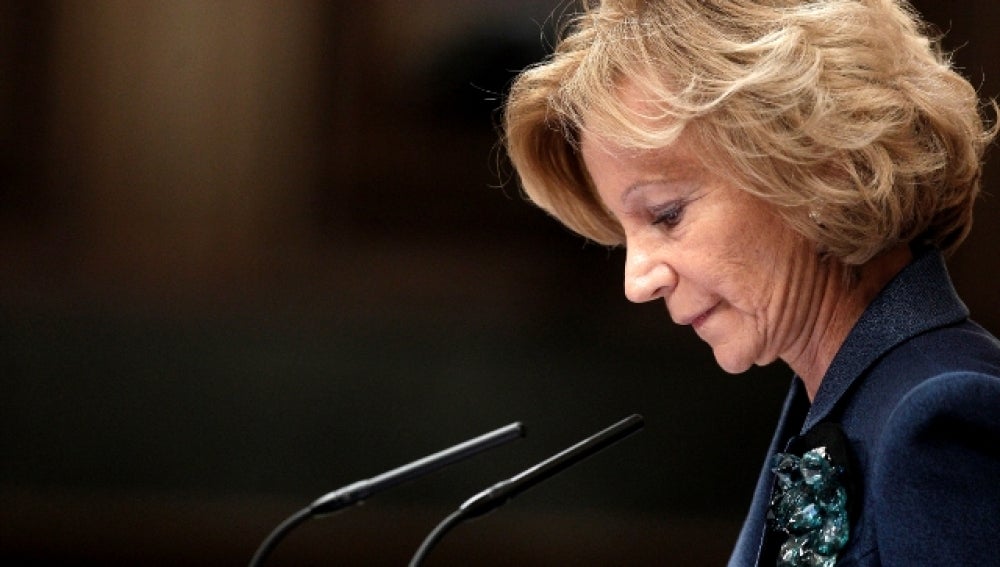 Elena Salgado en el Congreso de los Diputados