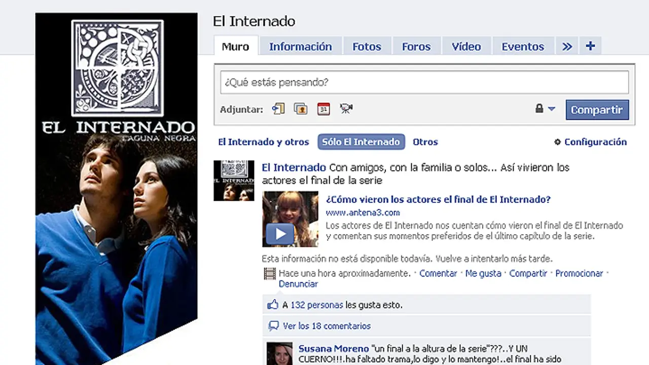 El Internado en facebook