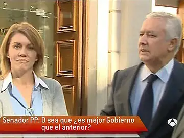 María Dolores de Cospedal con Javier Arenas María Dolores de Cospedal con Javier Arenas