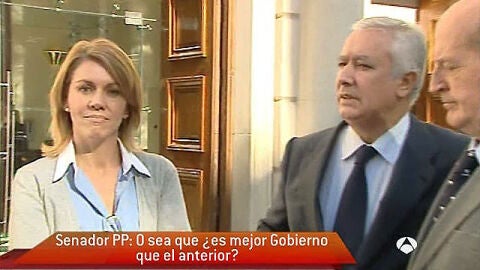Mar&iacute;a Dolores de Cospedal con Javier Arenas