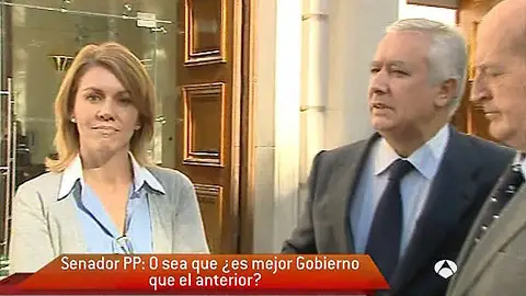 María Dolores de Cospedal con Javier Arenas María Dolores de Cospedal con Javier Arenas