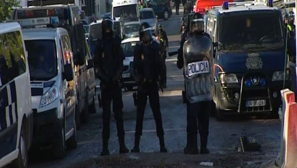Policía en la Cañada Real