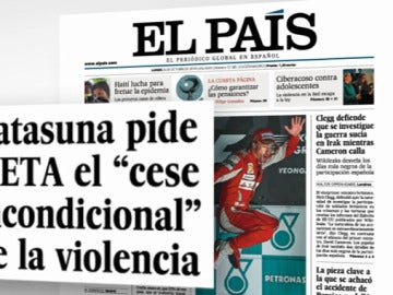 Portada de 'El País'