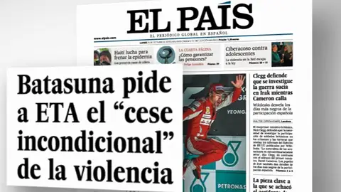 Portada de 'El País' Portada de 'El País'